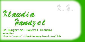 klaudia handzel business card